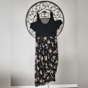 Torrid cold shoulder maxi dress
